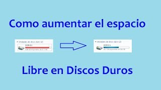 Como aumentar el espacio libre en Discos Duros particionados [upl. by Yrennalf]