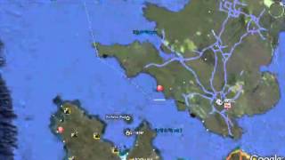 TITANIC Google Earth Location of TITANICThe Grave of the Titanicflv [upl. by Eisset]