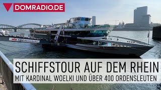 RheinSchifffahrt mit Kardinal Woelki und über 400 Ordensleuten [upl. by Ayidah752]