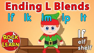 Ending Consonant Blends with L  Learn to Read lf lk lm lp lt  Rock ’N Learn [upl. by Gaal]