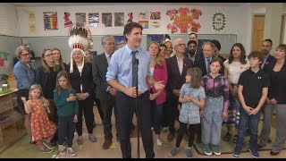 Trudeau stops in Winnipeg to promote federal school nutrition program  Complete Press Conference [upl. by Emelia771]