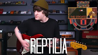 Reptilia  The Strokes Guitar and Bass Cover [upl. by Shandie790]