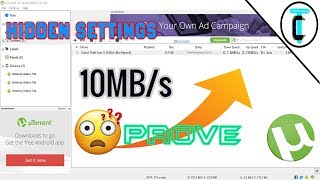 How To Speed Up uTorrent Best Fastest Settings 2018 10MBs With Prove [upl. by Llerdnek]