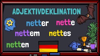 📚 Adjektivdeklination  Grammatik üben  Deutsch Lernen  Learn German [upl. by Aniluj]