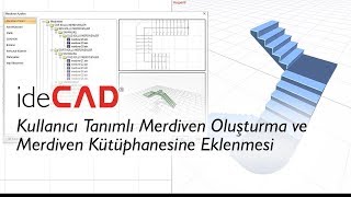 ideCAD Statik  Kullanıcı Tanımlı Merdiven Oluşturma ve Merdiven Kütüphanesine Eklenmesi [upl. by Estele483]