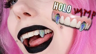 DIY H💿L💿 VAMP TEETH Holographic Teeth [upl. by Isleana605]