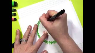 FaberCastell Pitt Artist Pen  Handlettering Wreath [upl. by Marcin]