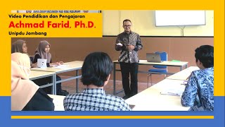 Pendidikan Pengajaran  Achmad Farid  Unipdu Jombang [upl. by Noivad]