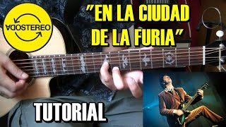 Como tocar quotEn la ciudad de la furiaquot Soda Stereo Tutorial Guitarra acústicacriolla acordes rasgueo [upl. by Hafinah]