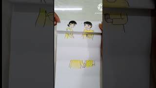 The ultimate plot twist😂in paper folding art💖cartoonfunnycomedyforyouhorrortiktokartshorts [upl. by Ahcim]