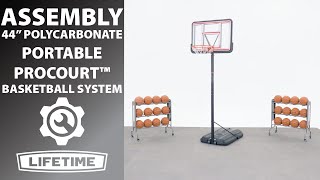 Lifetime Procourt™ Basketball System  Lifetime Assembly [upl. by Yemac715]