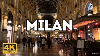 DUOMO DI MILAN 4K Night Walk around Milan City Center  May 2024 [upl. by Nodal480]