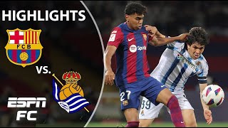 Barcelona vs Real Sociedad  LALIGA Highlights  ESPN FC [upl. by Ann]