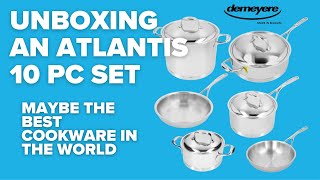 Unboxing the Demeyere Atlantis 10 piece Cookware Set [upl. by Argyres]