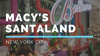 A visit to Santaland Macys New York City [upl. by Arodnahs]