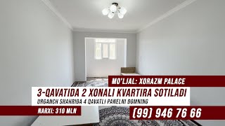 📢 Урганч ш марказида 2 хонали квартира сотилади 📞999467666 [upl. by Arratahs766]