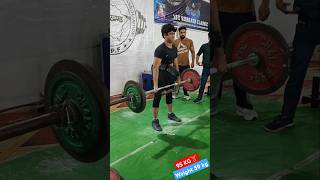 Deadlift 95 KG 🏋️‍♂️ No 1 Conventional Lift Weight 59 KG shorts powerlifting bodybuilding gym [upl. by Anyela113]