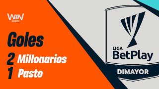 Millonarios vs Pasto goles  Liga BetPlay 20242  Cuadrangulares  Fecha 1 [upl. by Anilehcim]