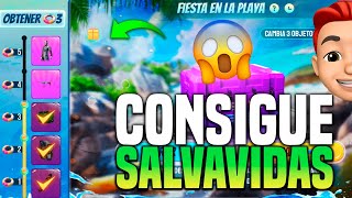 FREE FIRE NUEVO EVENTO WEB FIESTA EN LA PLAYA  CONSIGUE TOKENS DE SALVAVIDAS AVION DIAMOND SEGURO [upl. by Bridge]