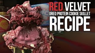 Red Velvet Oreo Protein Cookie Skillet Recipe [upl. by Clemente]