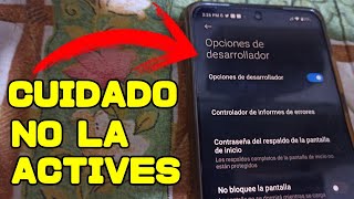 opciones de DESARROLLADOR mucho CUIDADO CON ACTIVAR Forzar GPU  ENTRE OTRAS OPCIONES  Explicación [upl. by Suzi]