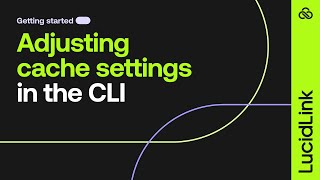 Adjusting cache settings in the CLI [upl. by Alysoun]