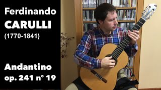 Andantino op 241 nº 19  Ferdinando Carulli José Manuel Velasco Martín Guitarra [upl. by Werdnaed814]