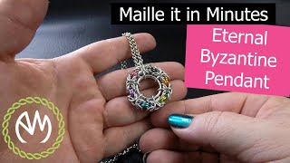 Chain Maille Project Video  Eternal Byzantine Pendant [upl. by Farr]