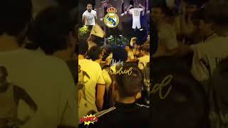 Les supporters du Real Madrid célèbrent leur 36e victoire en Coupe de la Ligue espagnolefotball [upl. by Dail]