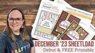 December 2023 SheetLoad of Cards  Debut amp FREE Printable  6x6 No Scraps Edition [upl. by Skcirdnek517]