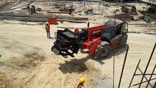 Manitou Telehandler handling Concrete [upl. by Towrey]