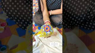 Shorts e hand paint flowers korechi diy shorts youtubeshorts shorts ashortaday [upl. by Tolmach59]