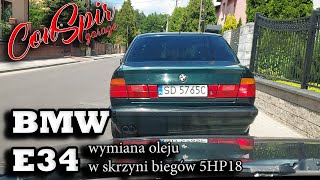 BMW E34 525i  Wymiana oleju z automatycznej skrzyni biegów 5HP18 [upl. by Mcferren]