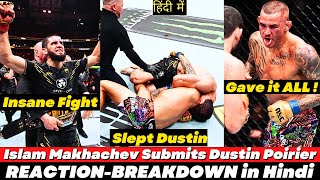 WAR  Islam Makhachev Submits Dustin Poirier  REACTION and BREAKDWON in Hindi  Namaste UFC [upl. by Dode683]