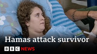 Hamas shooting survivor reveals details of massacre  BBC News [upl. by Proudman]