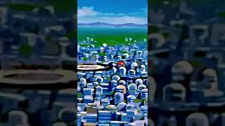 napa destroys city but goku berus vegeta gohan trunks nappa anime goku dbz dragonballz [upl. by Enairda]