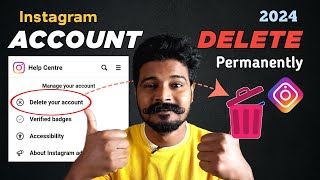 How To Delete Instagram Account Permanently 2024 💯 Telugu  Delete Instagram Account New Update [upl. by Astto]