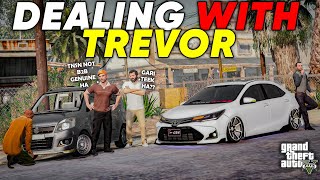 MICHAEL DEALING WITH TREVOR  GRANDE NEW LOOK  GTA 5  Real Life Mods 546  URDU [upl. by Mavra]