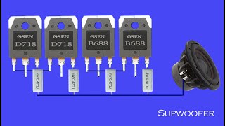 DIY Powerful Amplifier Subwoofer Bass with transistor and IC How to make Amplifier subwoofer [upl. by Hyams]