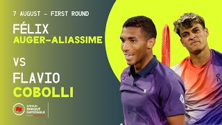 AUGERALIASSIME VS COBOLLI  NATIONAL BANK OPEN  MONTRÉAL  ROUND 1 [upl. by Attevroc]