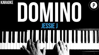 Jessie J  Domino Karaoke SLOWER Acoustic Piano Instrumental Cover Lyrics [upl. by Neda551]