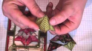 Origami Christmas Tree Card Tutorial Pt 1 [upl. by Nnyroc]