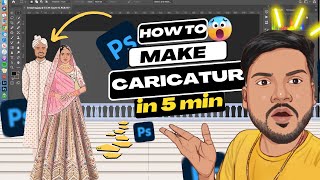 how to make wedding caricature tutorial for beginners [upl. by Rubbico134]