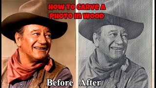 Carving a Photo into Wood  How to Finish a Photo Engraving [upl. by Annoerb]