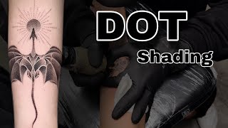 Dot shading techniques  how to tattoo whip shading  3 RL 5RL 😎😍 [upl. by Sabba]