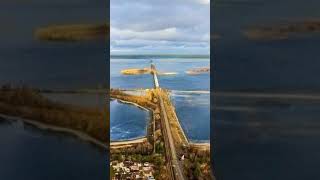 Dam Dnipro nature music drone Ukraine sea Bridge Landscapes sea [upl. by Aicad713]