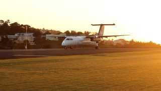 Liat Dash 8300 Taking off from St Lucia 1080p [upl. by Funda]