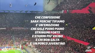 AC MilanFans singen quotSarà perché ti amoquot im ausverkauften San Siro beim Derby gegen Inter Mailand [upl. by Vinaya]