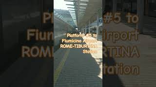 Going to Airport RomeFiumicino from Rome TIBURTINA station trenitalia [upl. by Armbrecht]