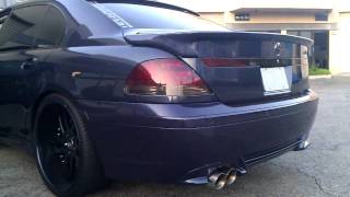 Bmw 745 Exhaust setup No resonators [upl. by Cooe745]